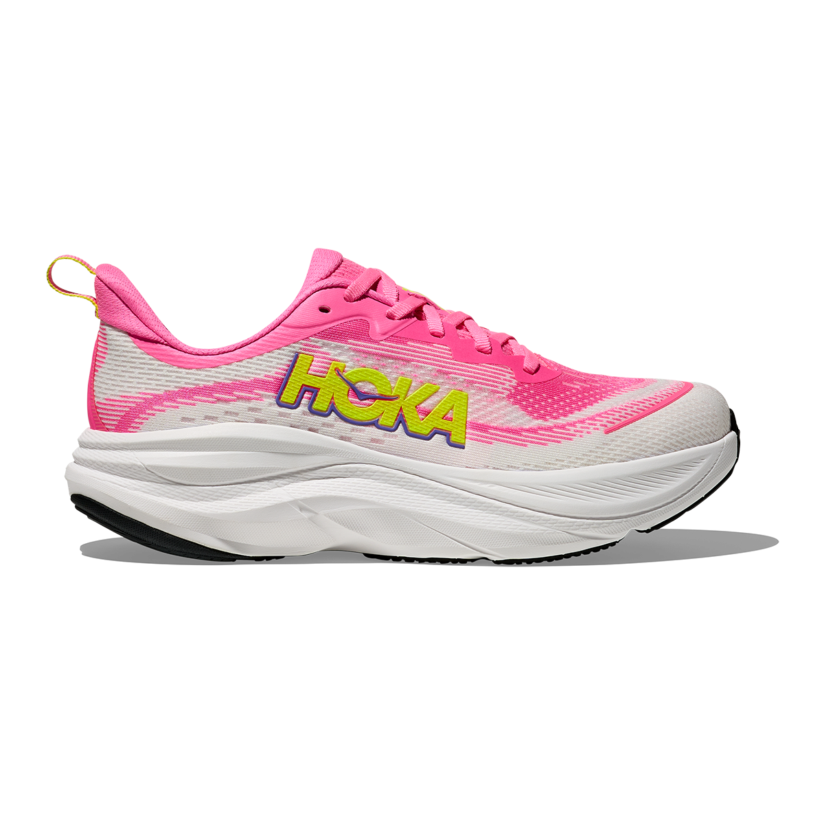Hoka Skyflow — Neon Rose - Neon Hoka Citrus — Size B — Width 5 — Front View
