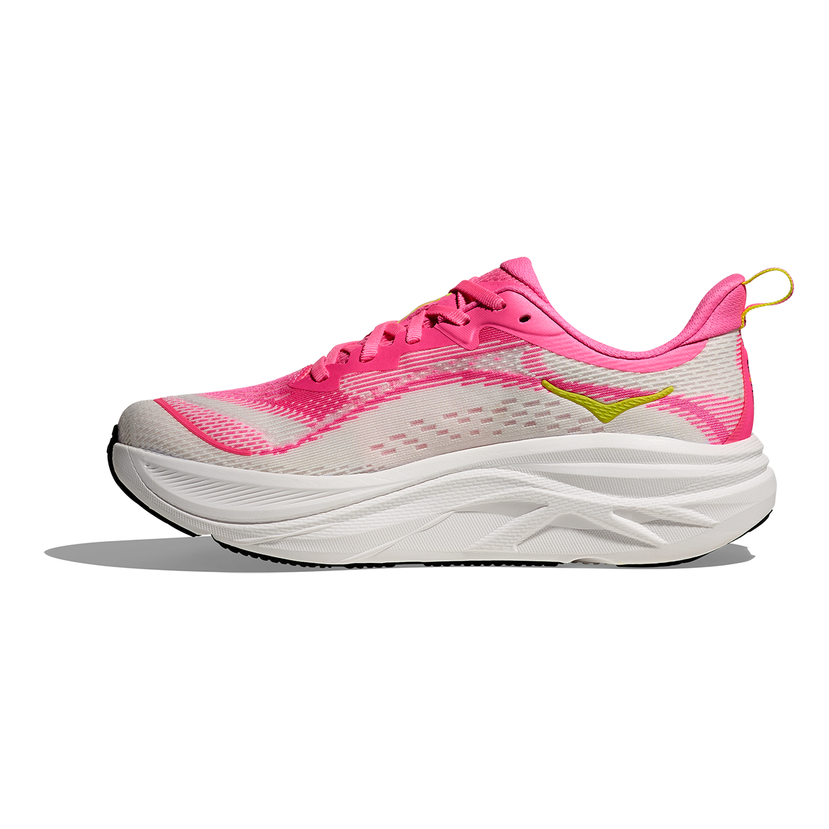 Hoka Skyflow — Neon Rose - Neon Hoka Citrus — Size B — Width 5 — Side View