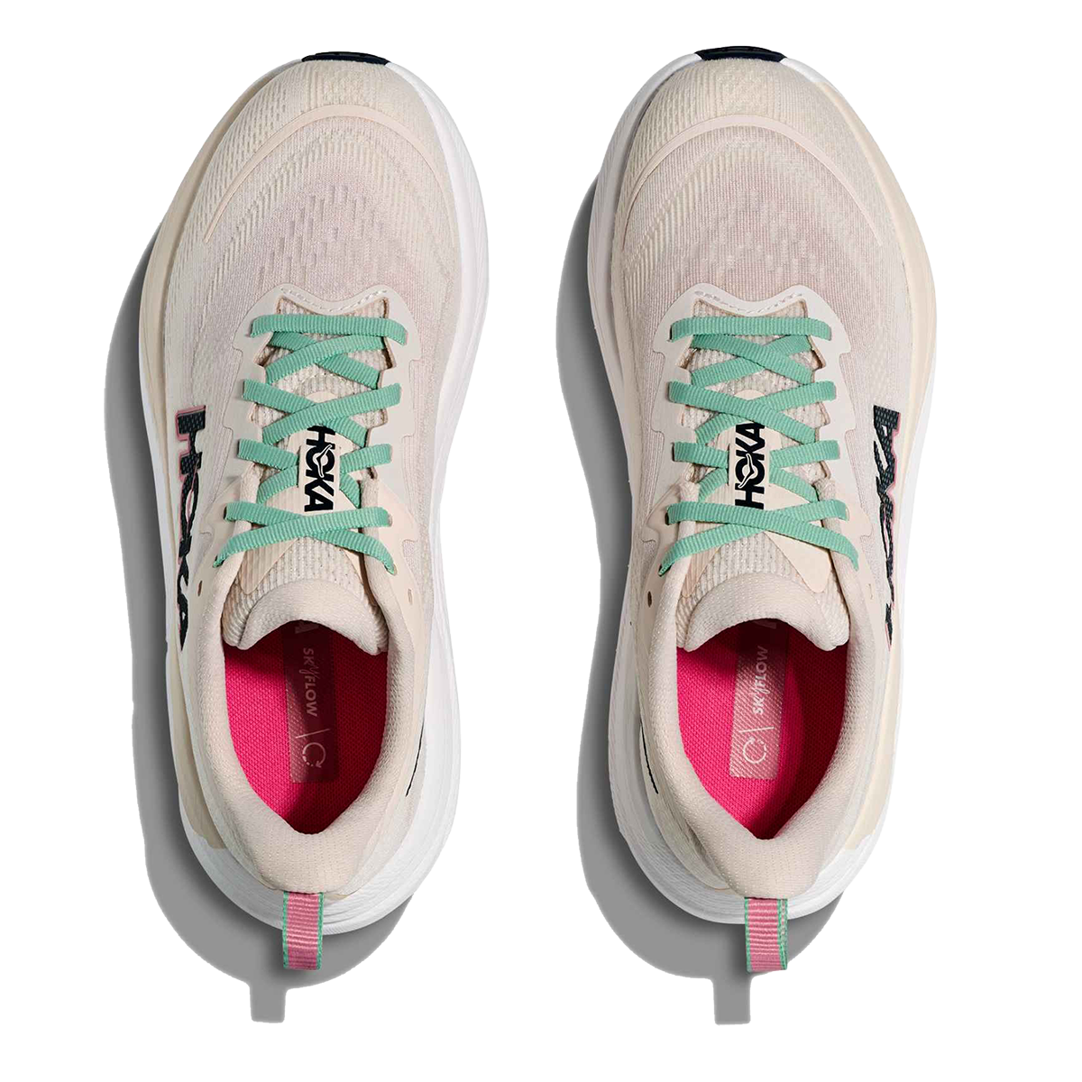 Hoka Skyflow — Rose Cream - Alabaster — Size B — Width 5 — Back View