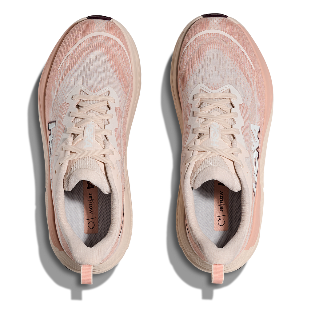 Hoka Skyflow — Rose Cream - Rose Latte — Size B — Width 10.5 — Back View