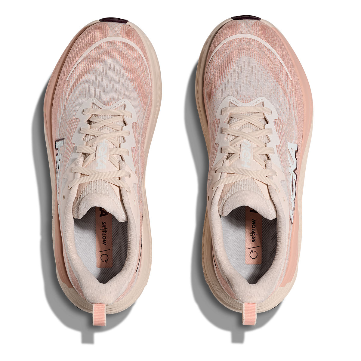 Hoka Skyflow — Rose Cream - Rose Latte — Size D — Width 10.5 — Back View