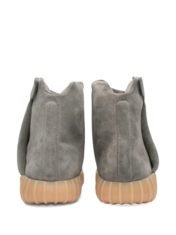 adidas Yeezy Boost 750 Light Grey - Glow In The Dark Sneakers — Light Grey — Size US M 8.5 - US W 10 — Back View