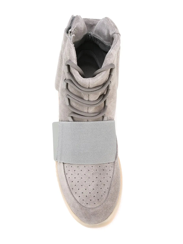 adidas Yeezy Boost 750 Light Grey - Glow In The Dark Sneakers — Light Grey — Size US M 8.5 - US W 10 — Top View