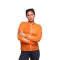 Hoka Skyflow Jacket Viz — Electric Tangerine — Size Large — Front View