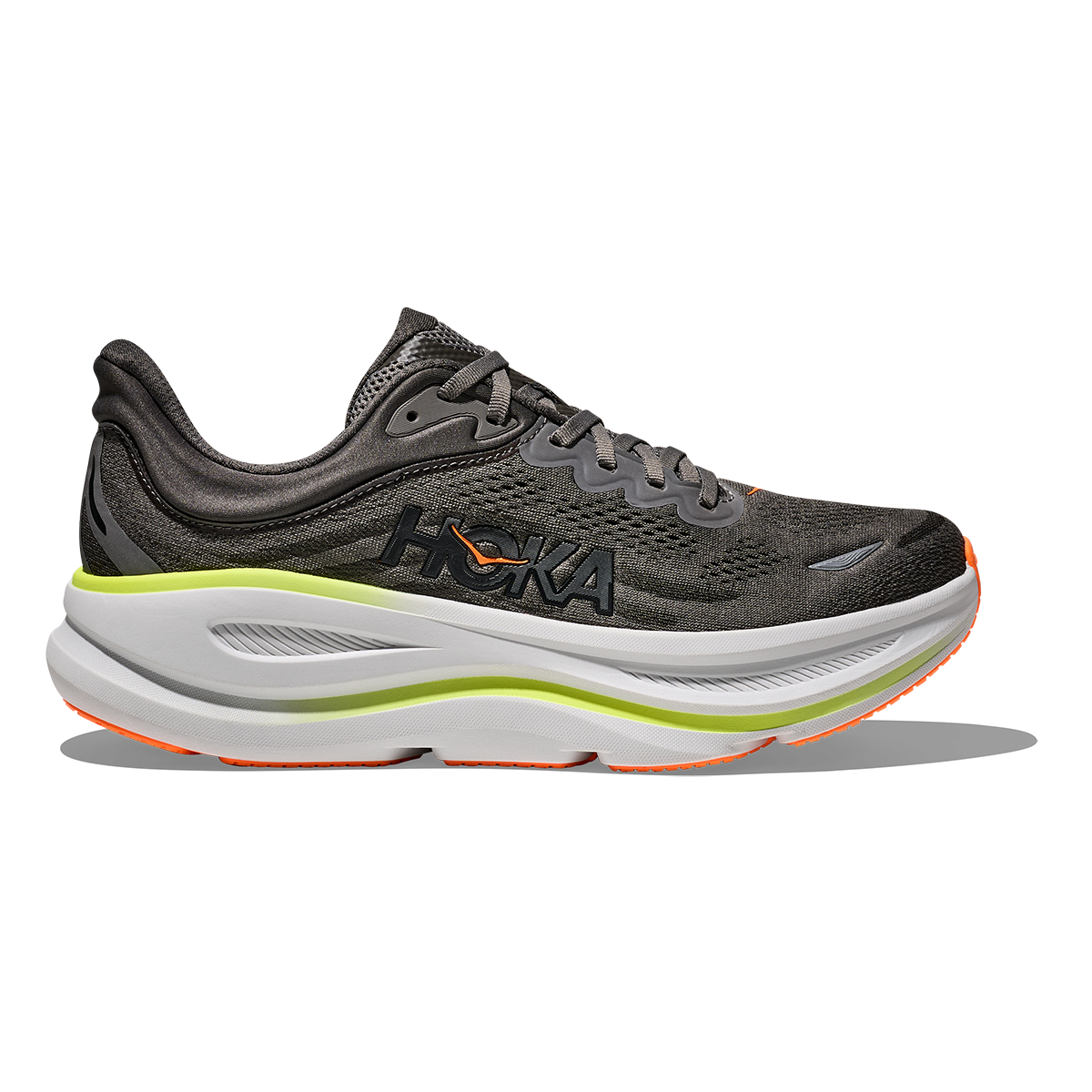 Hoka Bondi 9 Asphalt Grey - Gravel — Asphalt Grey - Gravel — Size D — Width 7 — Front View