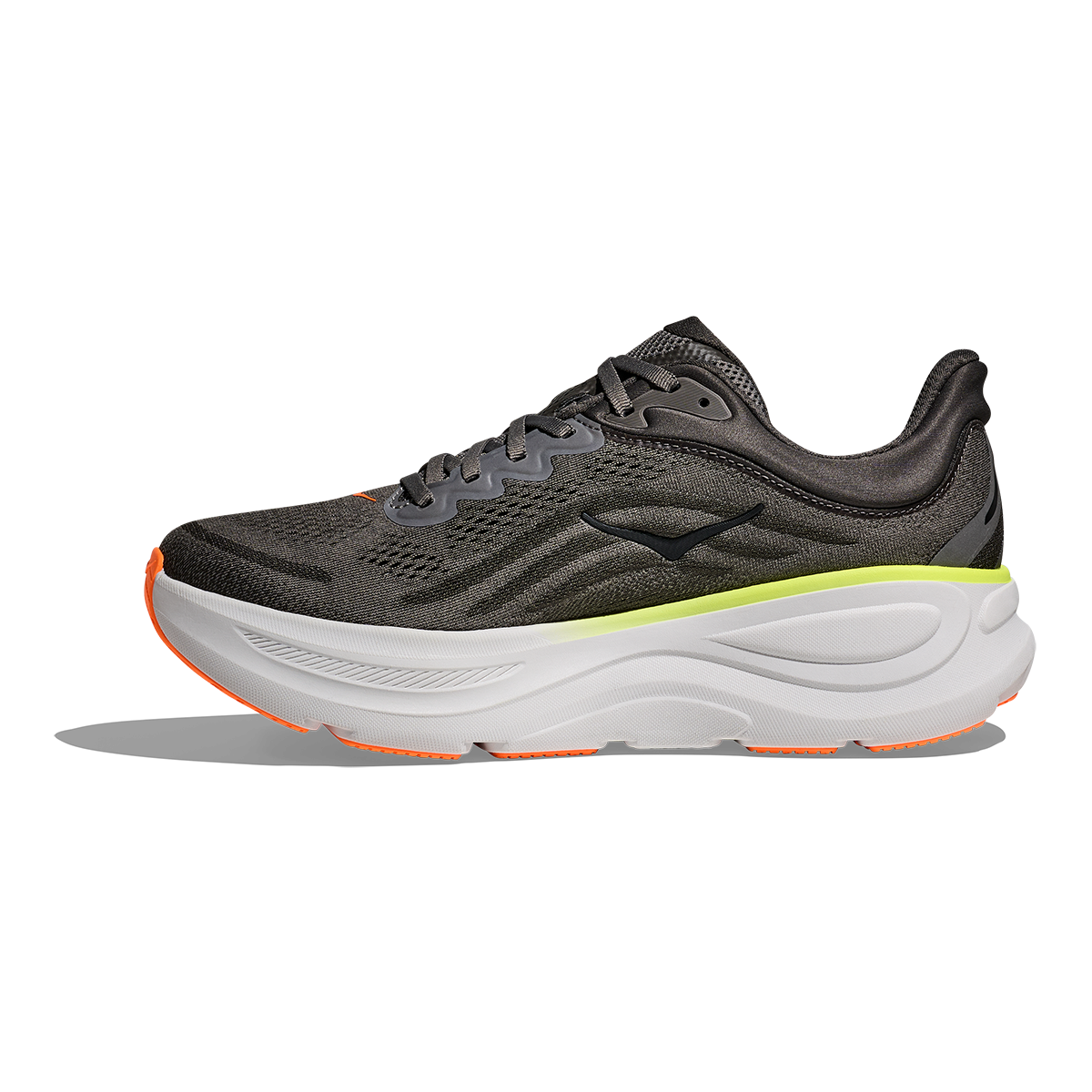 Hoka Bondi 9 Asphalt Grey - Gravel — Asphalt Grey - Gravel — Size D — Width 7 — Side View
