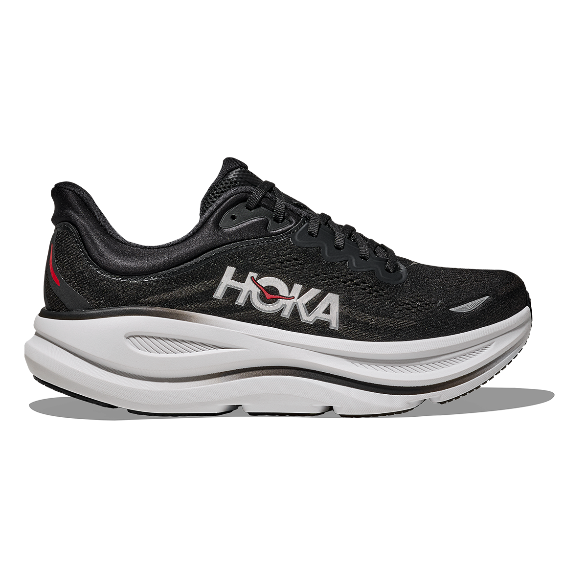 Hoka Bondi 9 — Thunder Cloud - Vermillion — Size D — Width 7 — Detail View