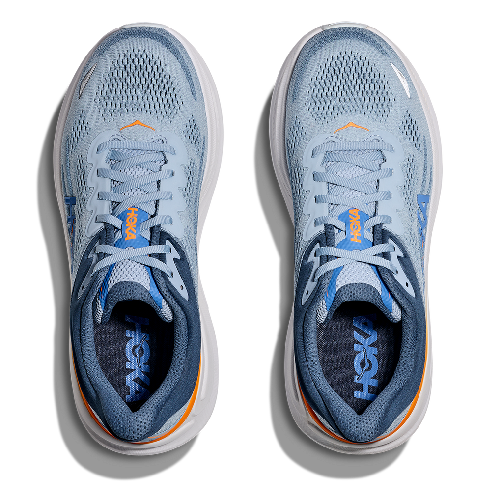 Hoka Bondi 9 Drizzle - Downpour — Drizzle - Downpour — Size D — Width 7 — Back View