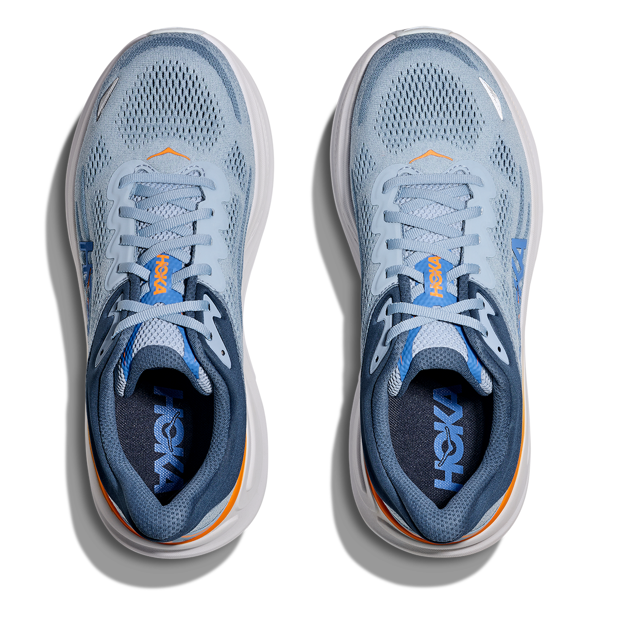 Hoka Bondi 9 Drizzle - Downpour — Drizzle - Downpour — Size D — Width 7 — Back View