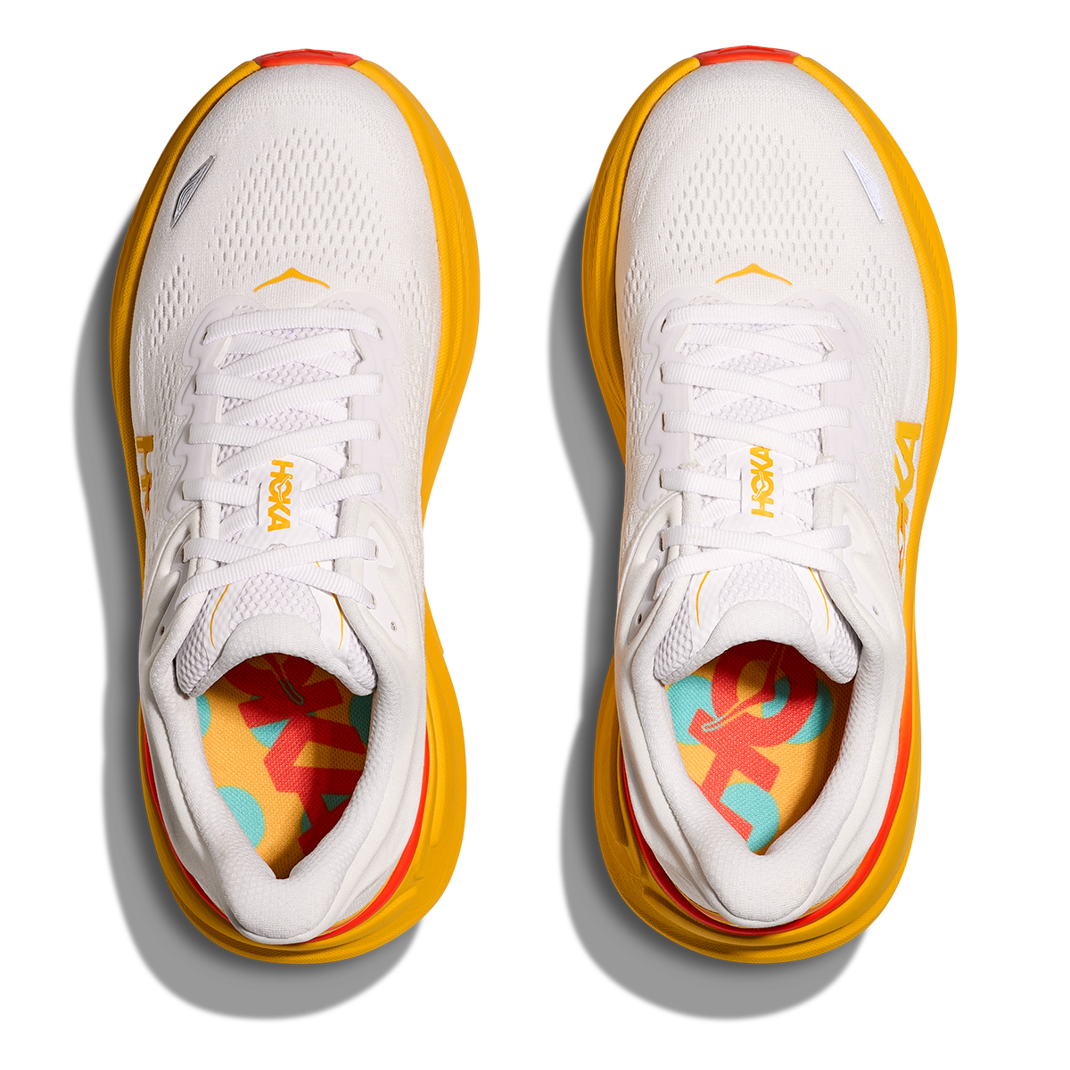 Hoka Bondi 9 Frost - Sunflower — Frost - Sunflower — Size B — Width 4 — Back View
