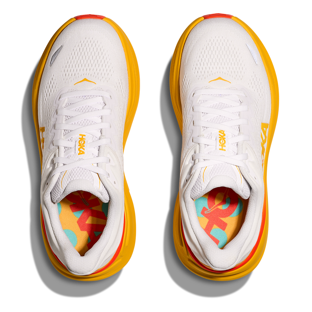 Hoka Bondi 9 Frost - Sunflower — Frost - Sunflower — Size D — Width 7 — Back View