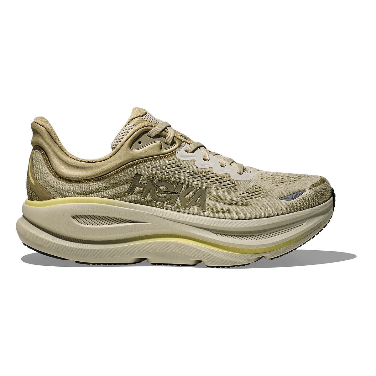 Hoka Bondi 9 Grassland - Oyster Mushroom — Grassland - Oyster Mushroom — Size D — Width 7 — Front View