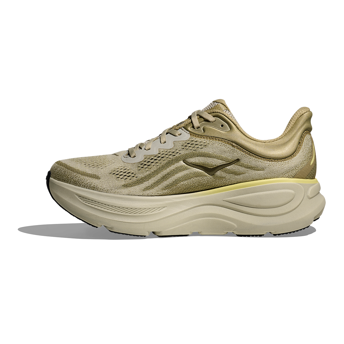 Hoka Bondi 9 Grassland - Oyster Mushroom — Grassland - Oyster Mushroom — Size D — Width 7 — Side View