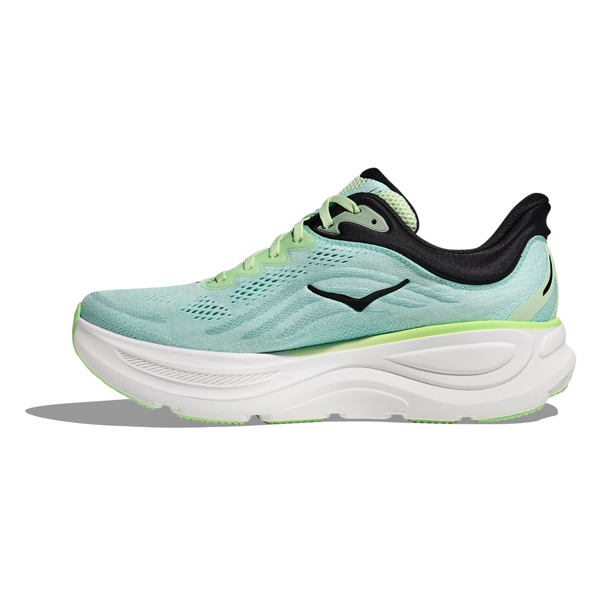 Hoka Bondi 9 Luna Moth - Blue Spark — Luna Moth - Blue Spark — Size D — Width 7 — Side View