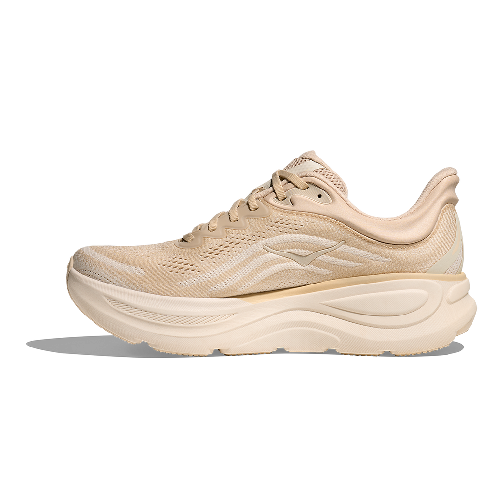 Hoka Bondi 9 Oatmeal - Oat Milk — Oatmeal - Oat Milk — Size D — Width 7 — Side View