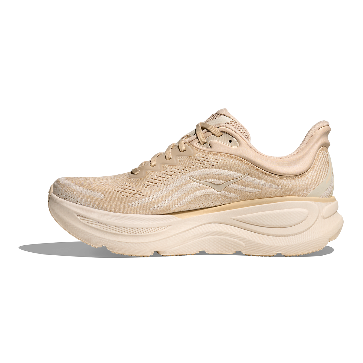 Hoka Bondi 9 Oatmeal - Oat Milk — Oatmeal - Oat Milk — Size D — Width 7 — Side View