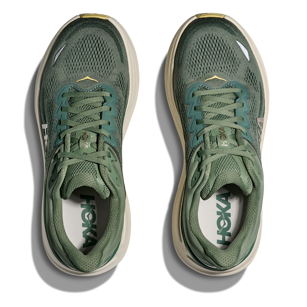 Hoka Bondi 9 Succulent - Fern — Succulent - Fern — Size D — Width 7 — Back View