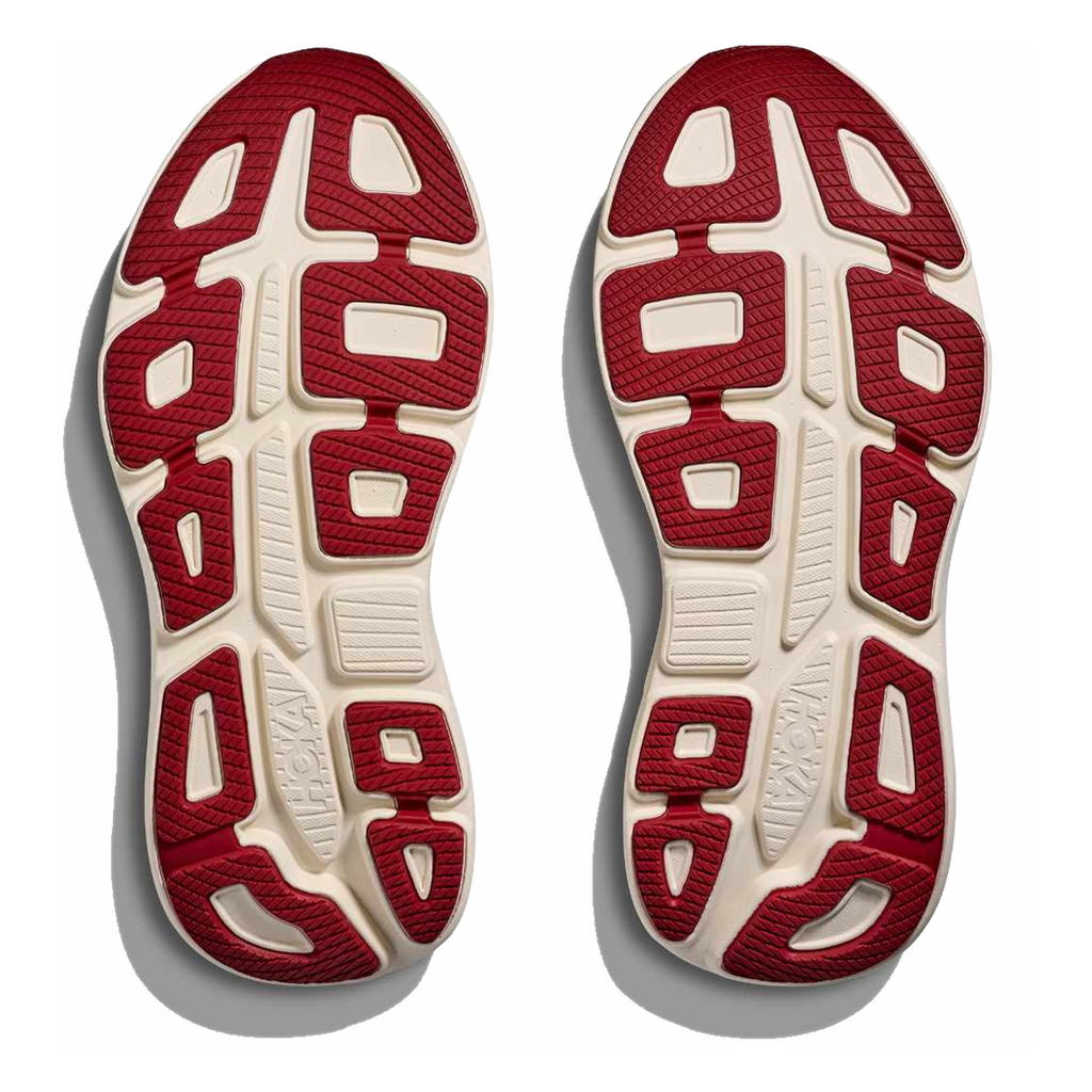 Hoka Bondi 9 — Thunder Cloud - Vermillion — Size D — Width 7 — Top View