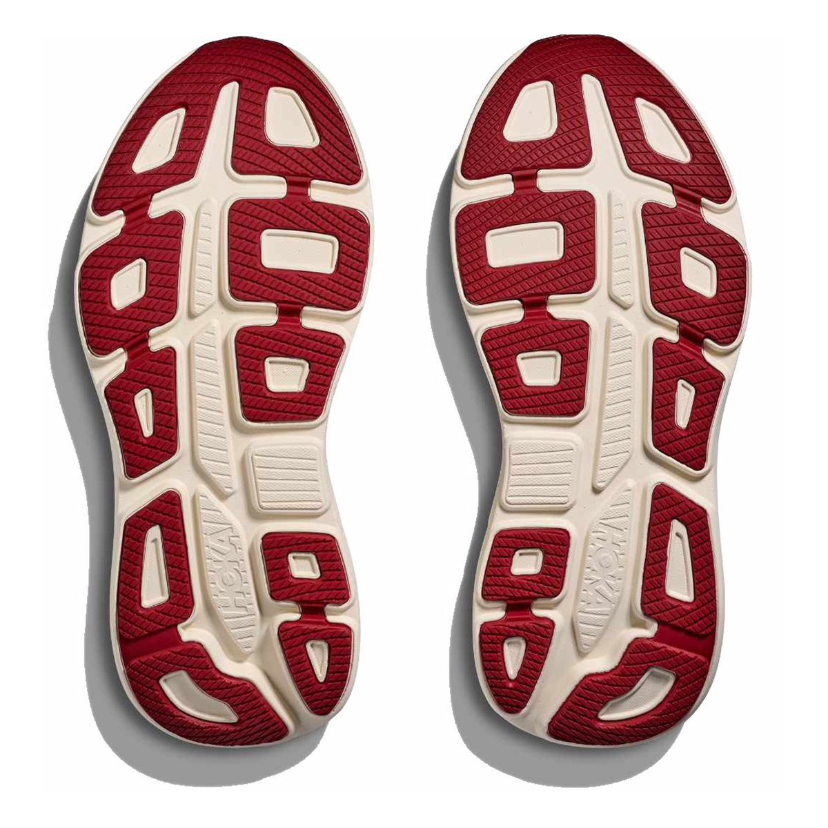 Hoka Bondi 9 — Thunder Cloud - Vermillion — Size D — Width 7 — Top View