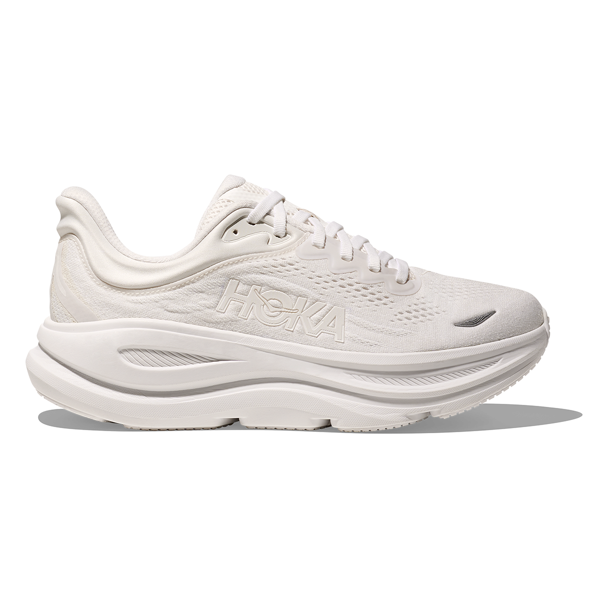 Hoka Bondi 9 White - White — White - White — Size B — Width 4 — Front View