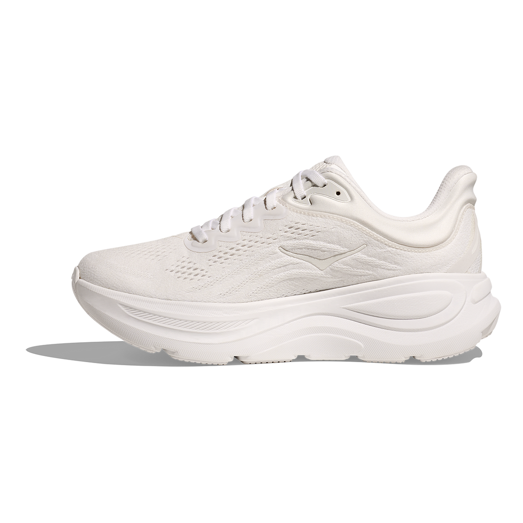 Hoka Bondi 9 White - White — White - White — Size B — Width 4 — Side View