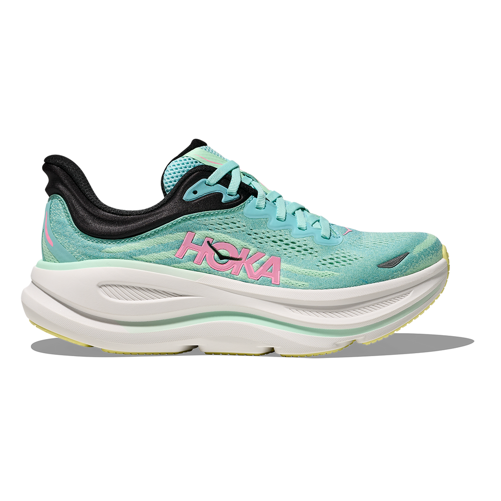 Hoka Bondi 9 Blue Spark - Mint Fluorite — Blue Spark - Mint Fluorite — Size B — Width 4 — Front View