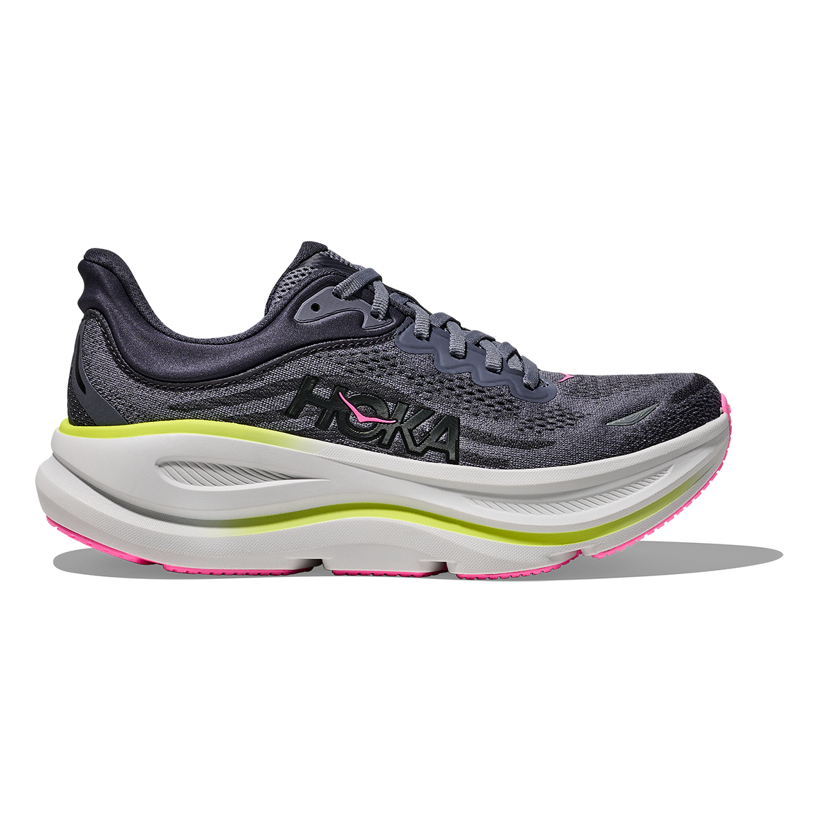 Hoka Bondi 9 Charcoal Grey - Grey Skies — Charcoal Grey - Grey Skies — Size B — Width 4 — Front View