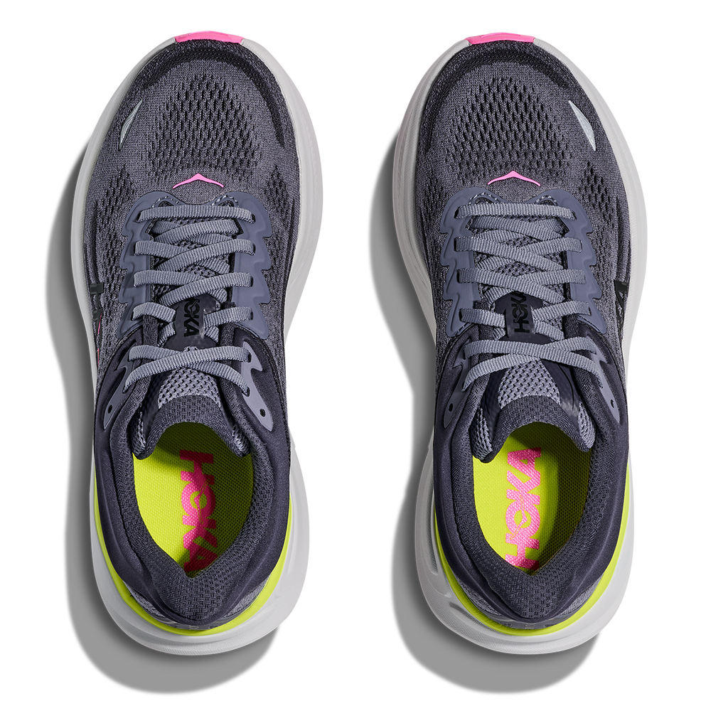 Hoka Bondi 9 Charcoal Grey - Grey Skies — Charcoal Grey - Grey Skies — Size B — Width 4 — Back View