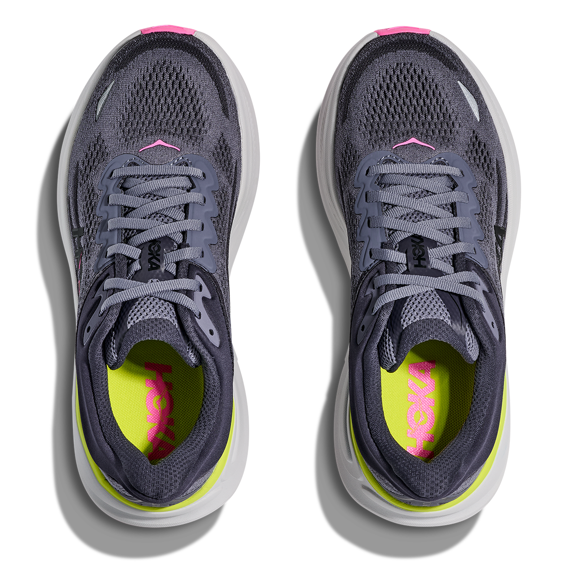 Hoka Bondi 9 Charcoal Grey - Grey Skies — Charcoal Grey - Grey Skies — Size B — Width 4 — Back View