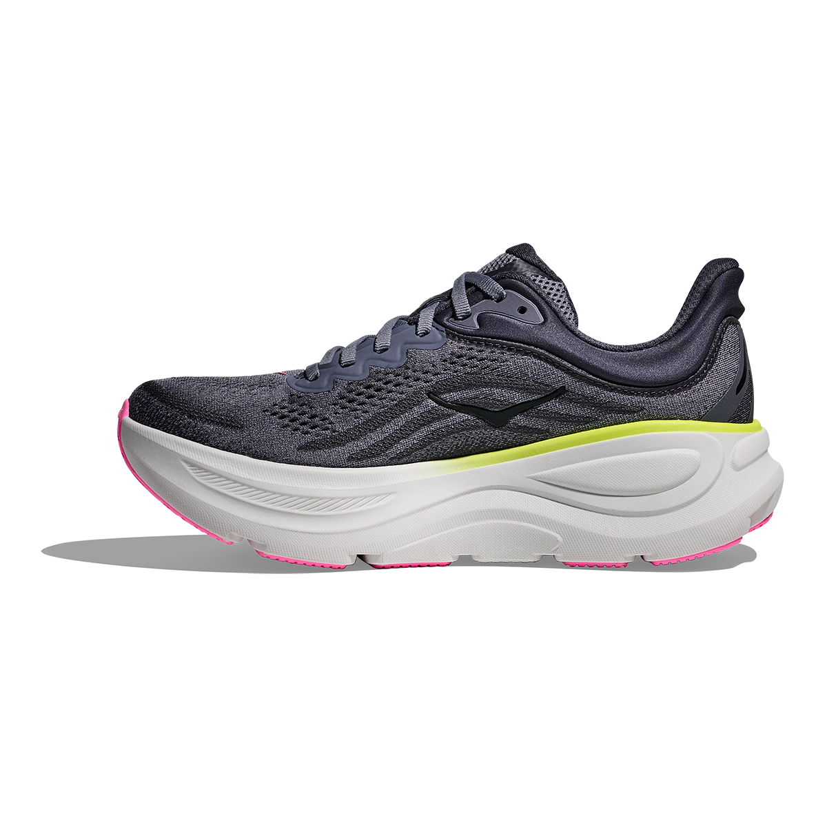 Hoka Bondi 9 Charcoal Grey - Grey Skies — Charcoal Grey - Grey Skies — Size B — Width 4 — Side View