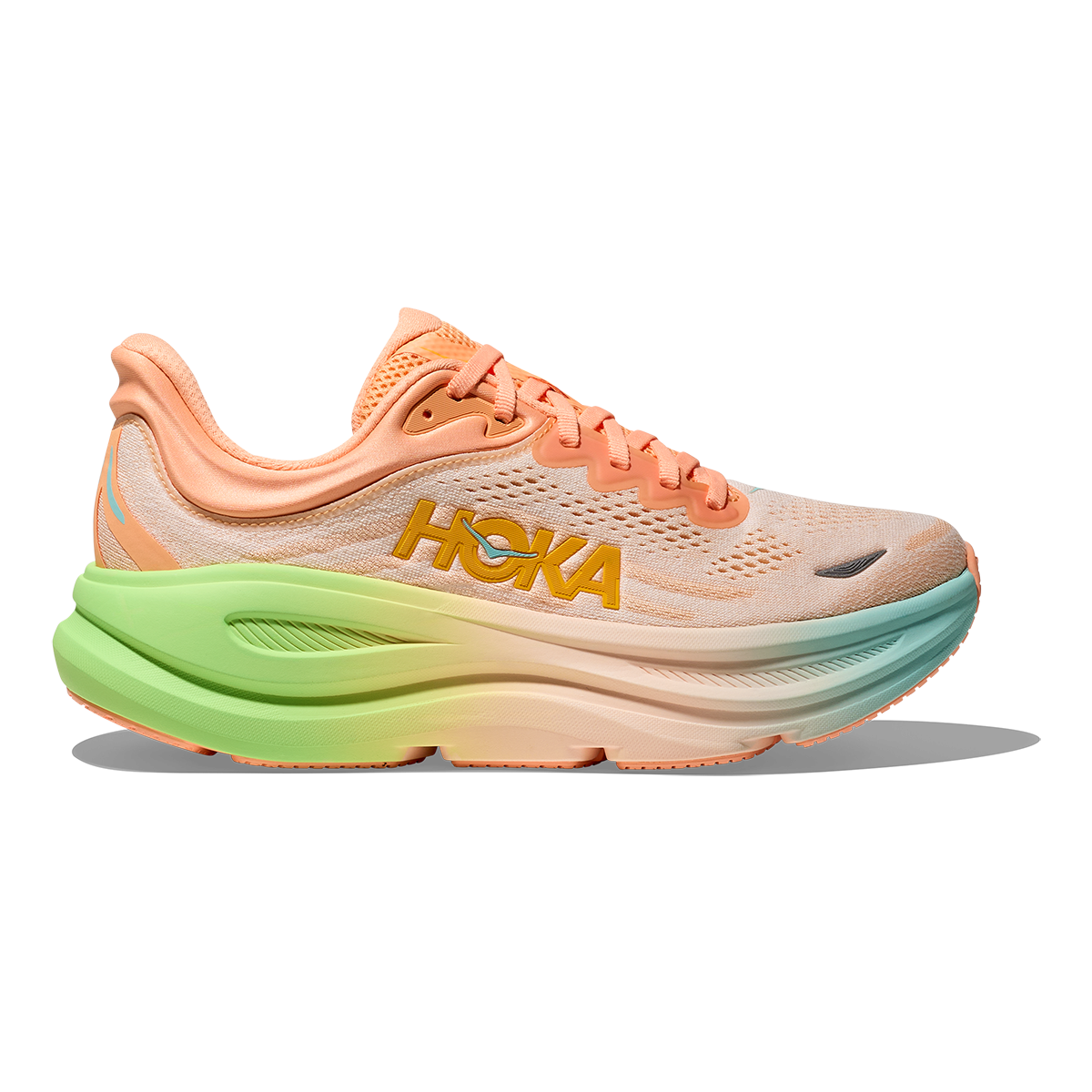 Hoka Bondi 9 Frost - Pale Tangerine — Frost - Pale Tangerine — Size B — Width 4 — Front View