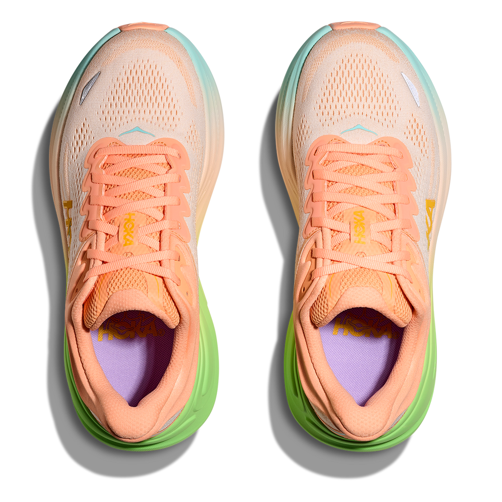 Hoka Bondi 9 Frost - Pale Tangerine — Frost - Pale Tangerine — Size B — Width 4 — Back View