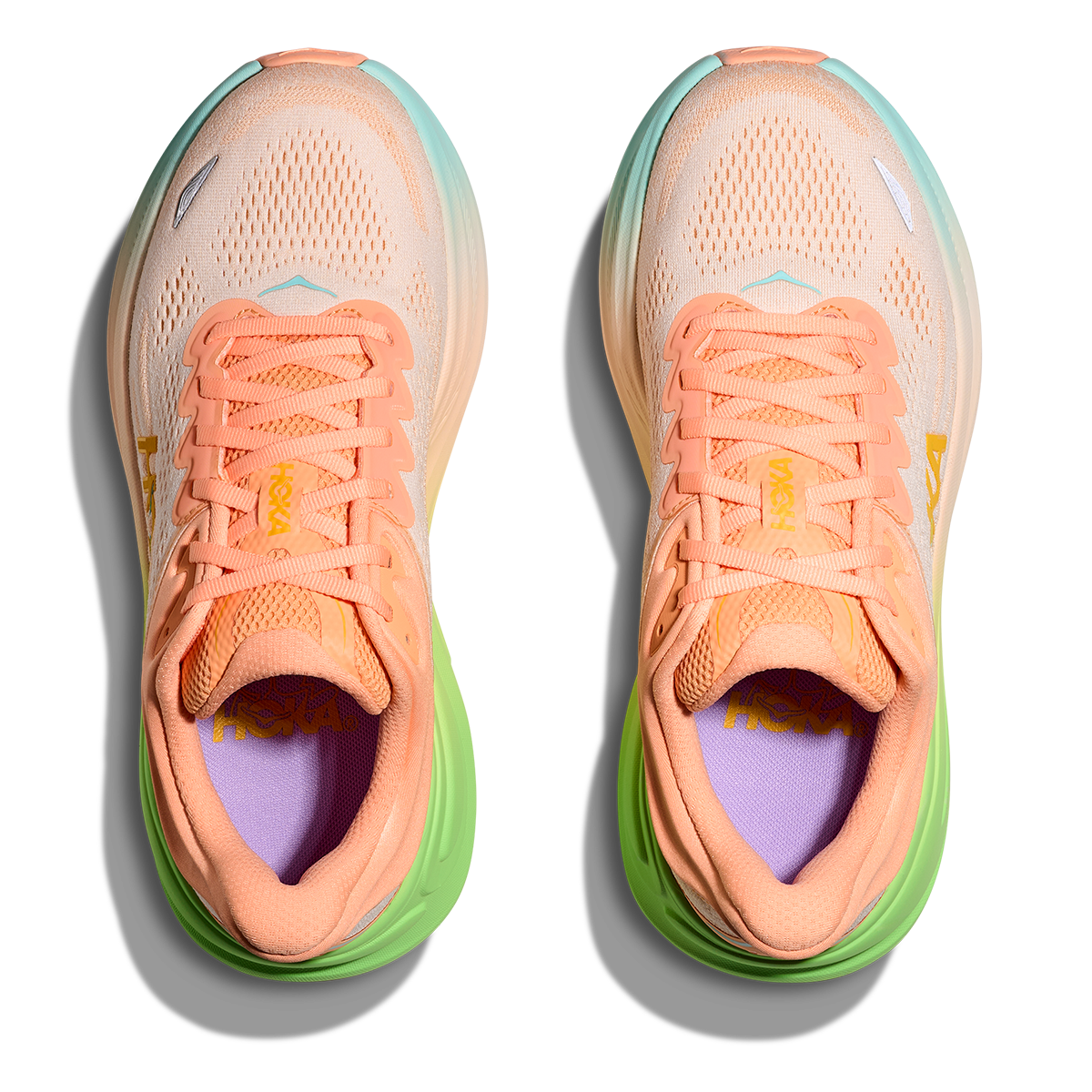 Hoka Bondi 9 Frost - Pale Tangerine — Frost - Pale Tangerine — Size B — Width 4 — Back View