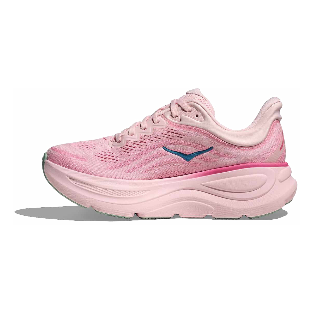 Hoka Bondi 9 — Rose Tea - Petal — Size B — Width 10.5 — Side View