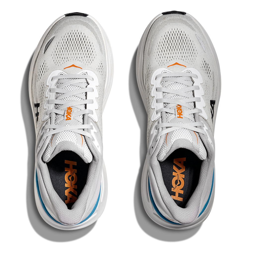 Hoka Bondi 9 Stardust - Cosmic Grey — Stardust - Cosmic Grey — Size D — Width 7 — Back View