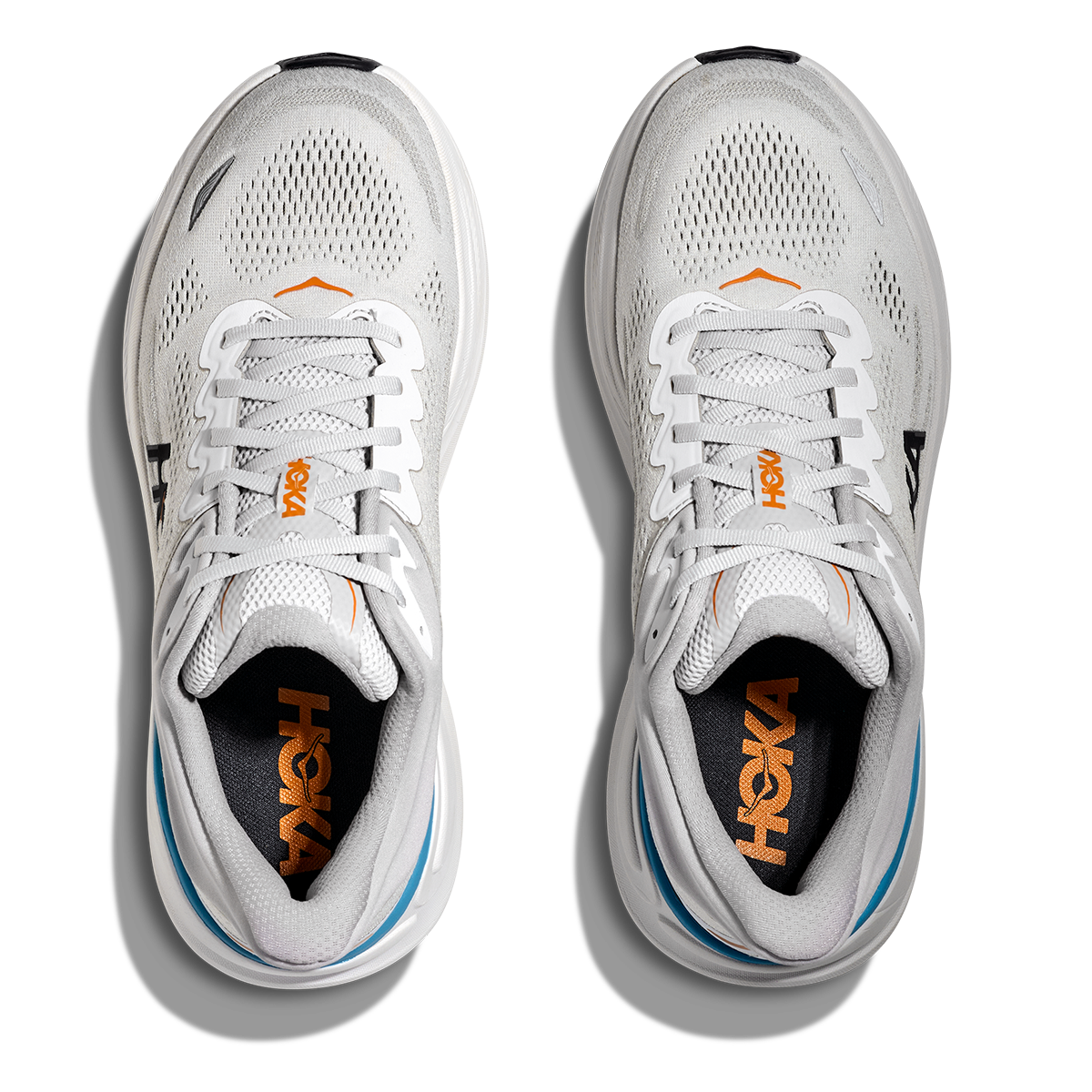 Hoka Bondi 9 Stardust - Cosmic Grey — Stardust - Cosmic Grey — Size D — Width 7 — Back View