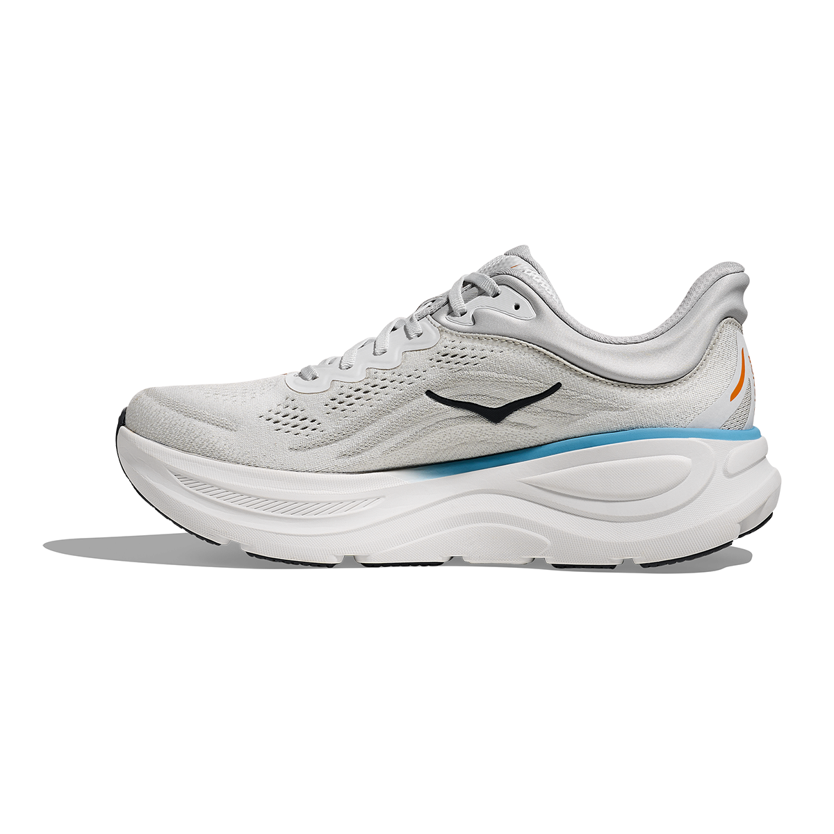 Hoka Bondi 9 Stardust - Cosmic Grey — Stardust - Cosmic Grey — Size D — Width 7 — Side View