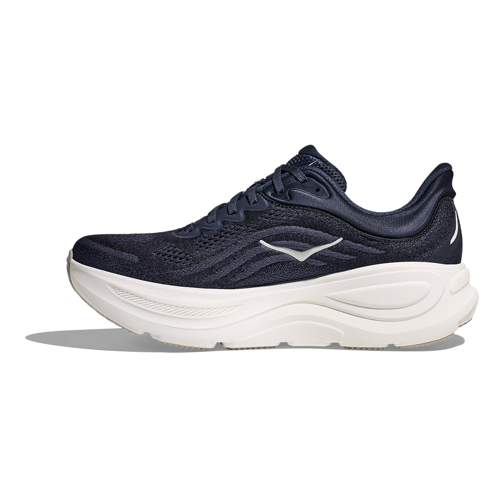 Hoka Bondi 9 Varsity Navy - White — Varsity Navy - White — Size D — Width 7 — Side View
