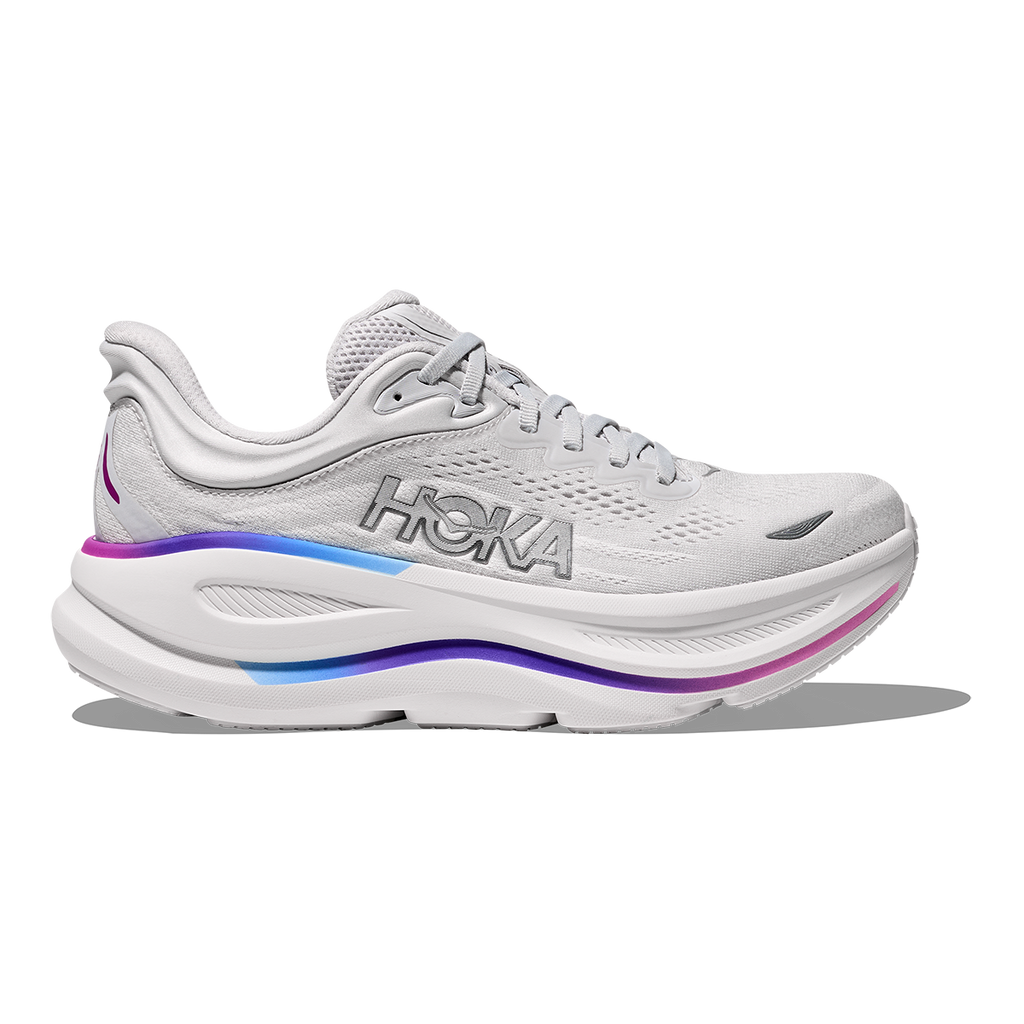 Hoka Bondi 9 Cosmic Grey - White — Cosmic Grey - White — Size B — Width 4 — Front View