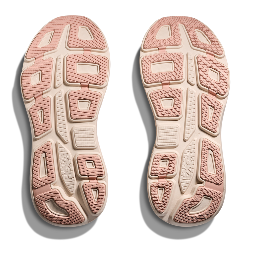 Hoka Bondi 9 Rose Latte - Rose Cream — Rose Latte - Rose Cream — Size B — Width 4 — Top View