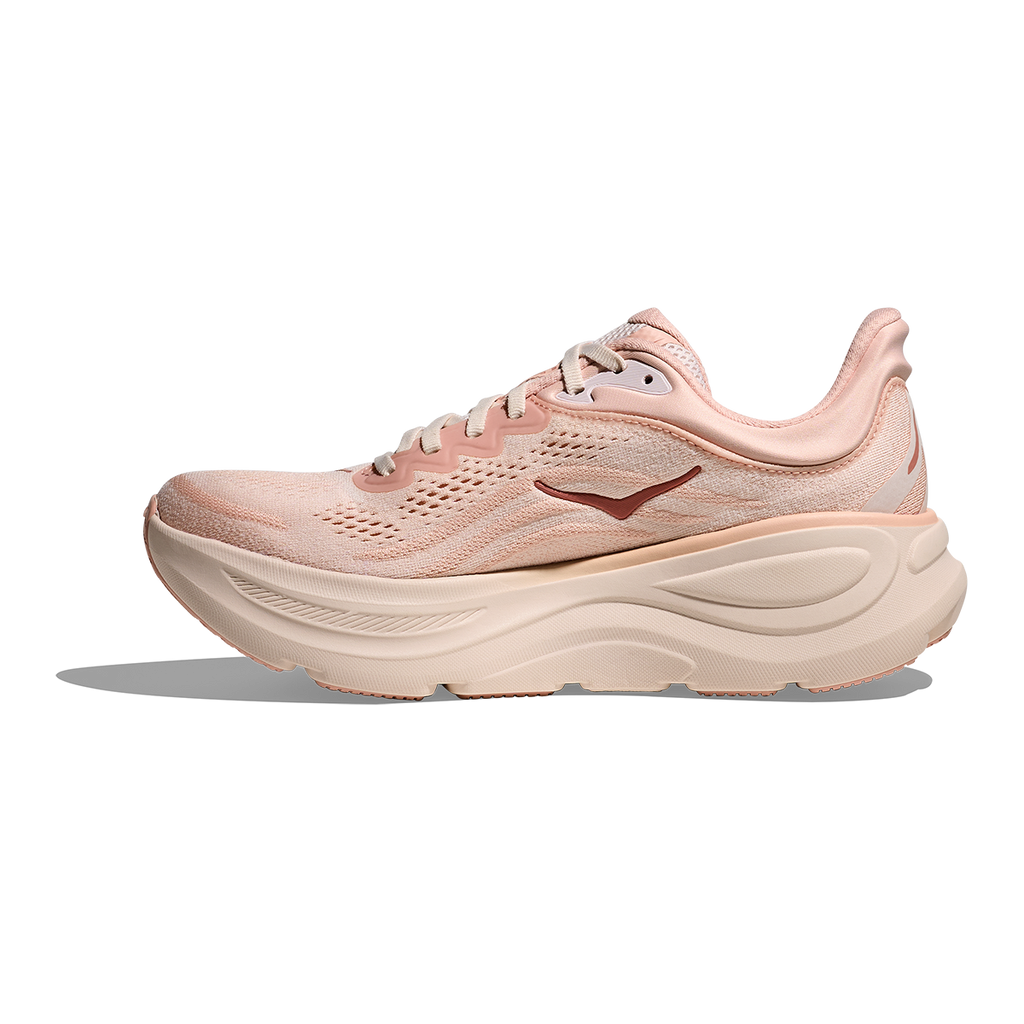 Hoka Bondi 9 Rose Latte - Rose Cream — Rose Latte - Rose Cream — Size B — Width 4 — Side View