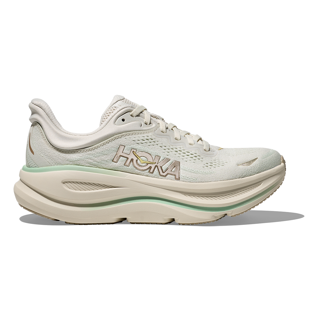 Hoka Bondi 9 Truffle Salt - Sea Glass — Truffle Salt - Sea Glass — Size B — Width 4 — Front View