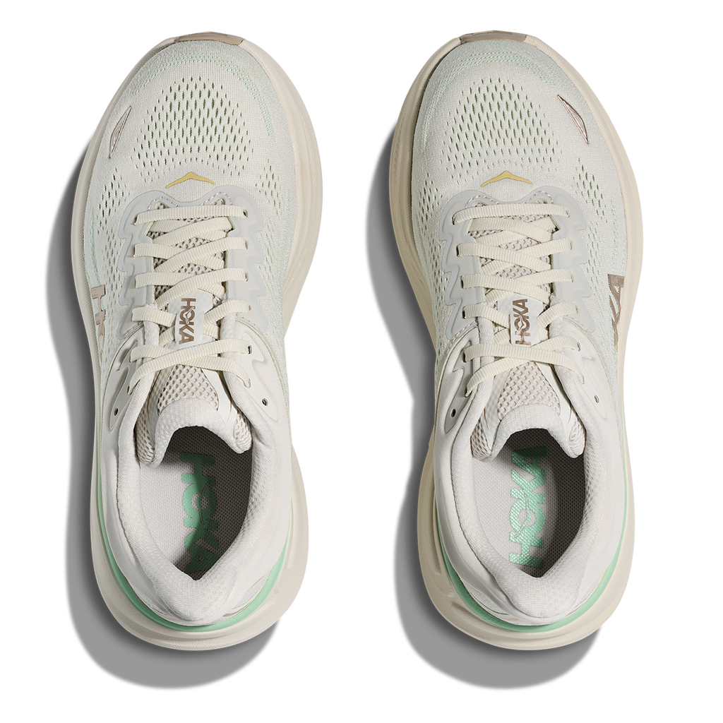 Hoka Bondi 9 Truffle Salt - Sea Glass — Truffle Salt - Sea Glass — Size B — Width 4 — Back View