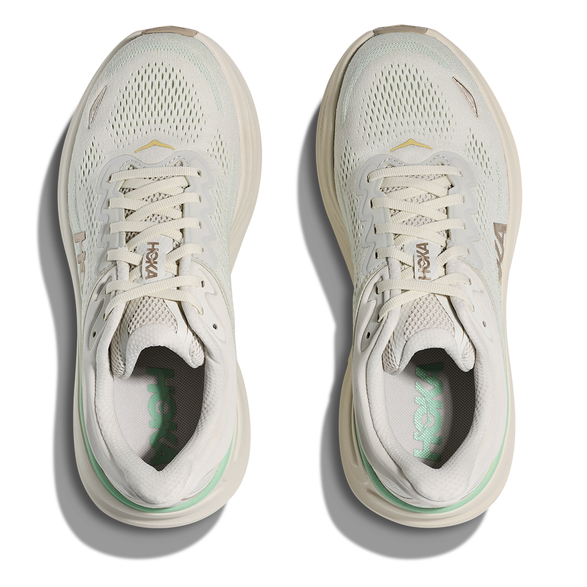 Hoka Bondi 9 Truffle Salt - Sea Glass — Truffle Salt - Sea Glass — Size B — Width 4 — Back View