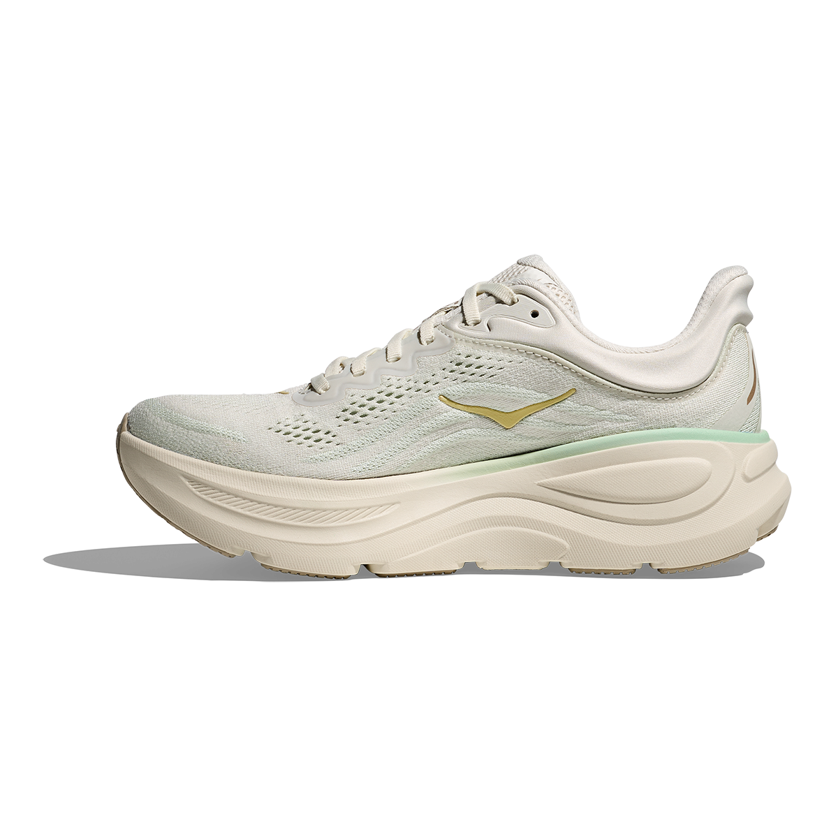 Hoka Bondi 9 Truffle Salt - Sea Glass — Truffle Salt - Sea Glass — Size B — Width 4 — Side View