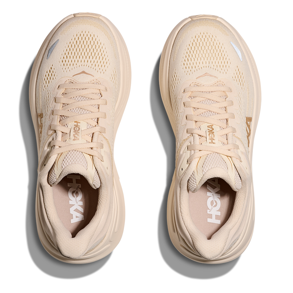 Hoka Bondi 9 Vanilla - Birch — Vanilla - Birch — Size B — Width 4 — Back View