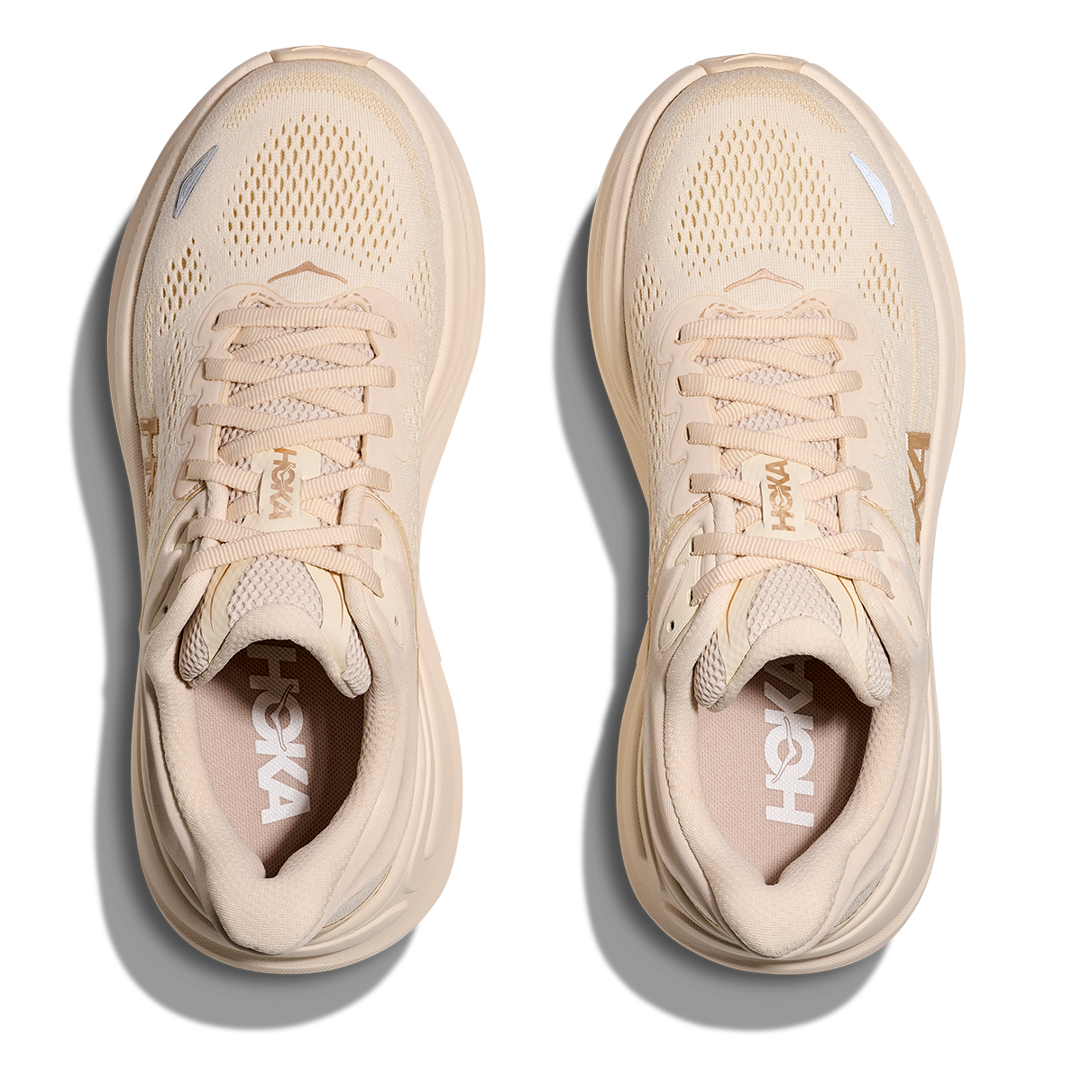 Hoka Bondi 9 Vanilla - Birch — Vanilla - Birch — Size B — Width 4 — Back View