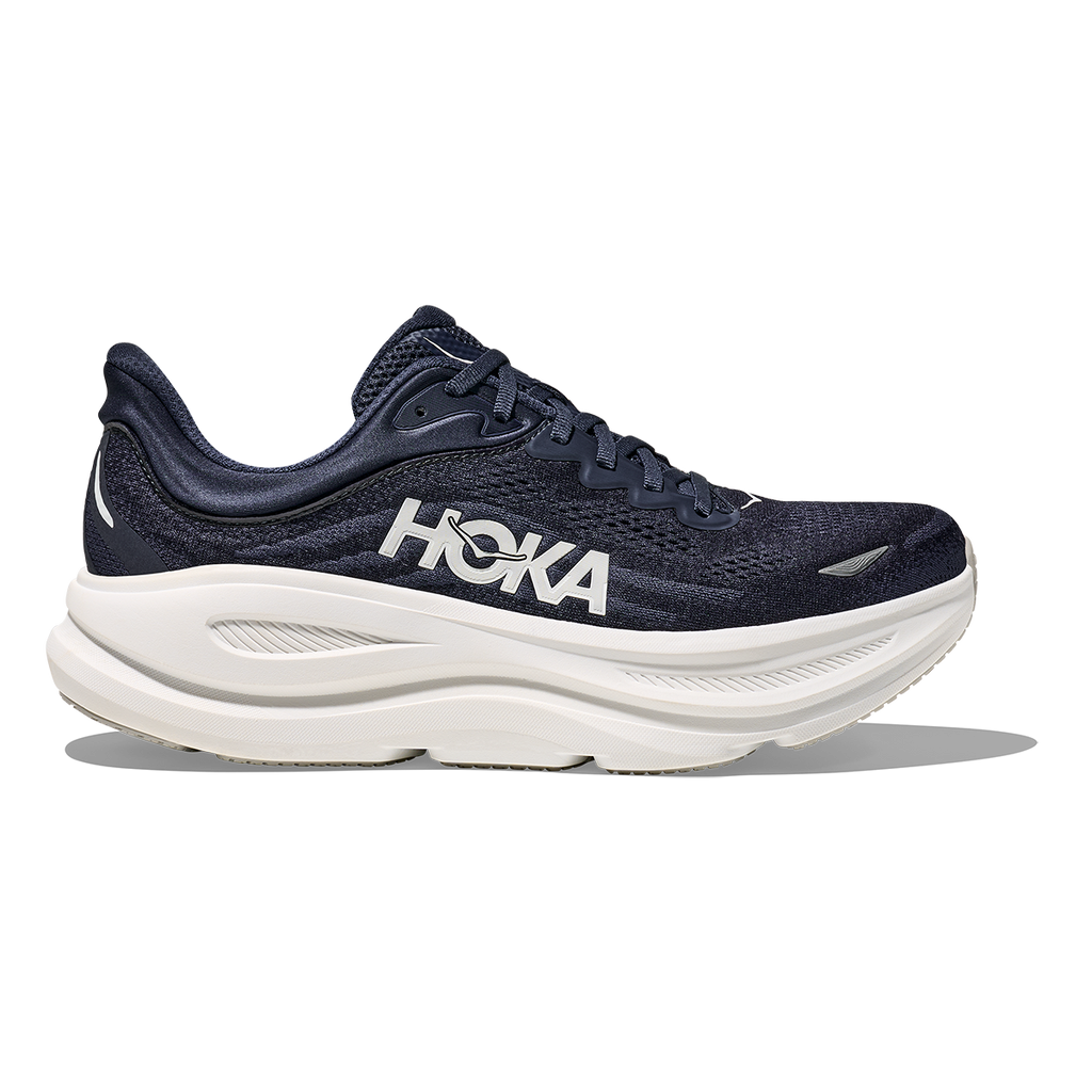 Hoka Bondi 9 Varsity Navy - White — Varsity Navy - White — Size D — Width 7 — Front View