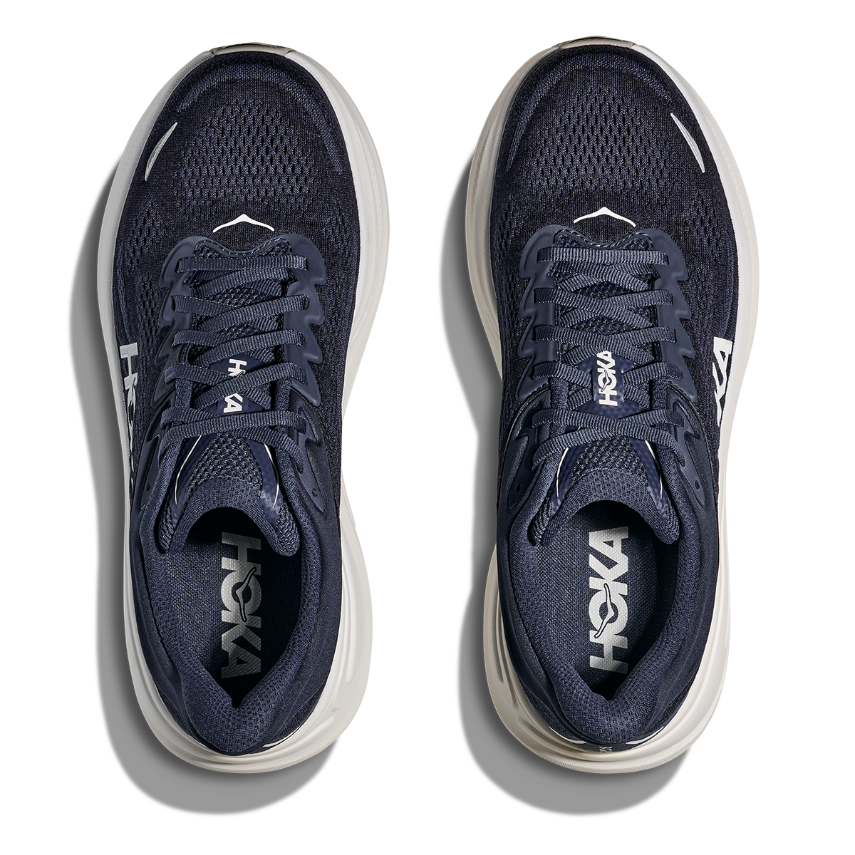 Hoka Bondi 9 Varsity Navy - White — Varsity Navy - White — Size D — Width 7 — Back View