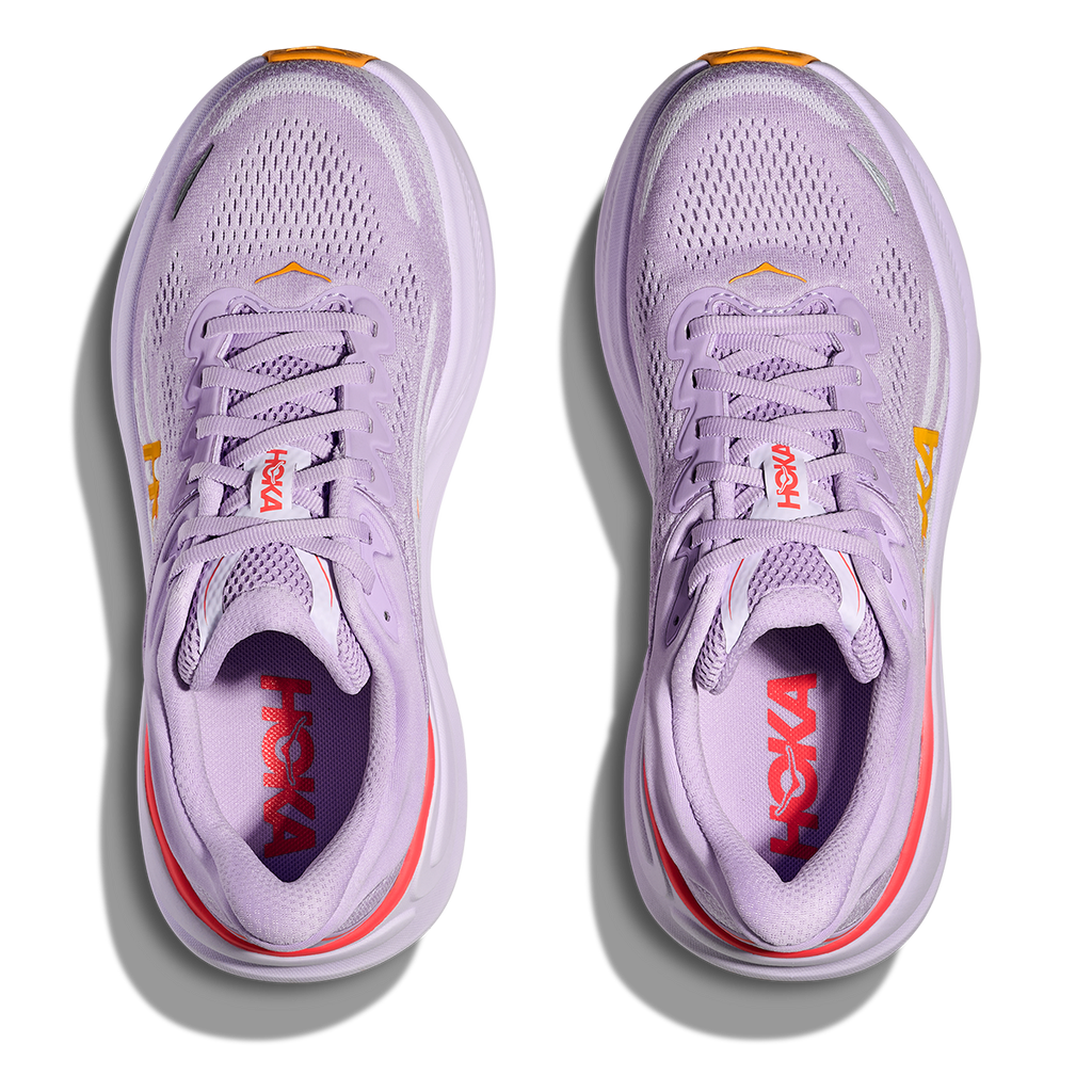 Hoka Bondi 9 Aster Flower - Starlight Glow — Aster Flower - Starlight Glow — Size B — Width 4 — Back View